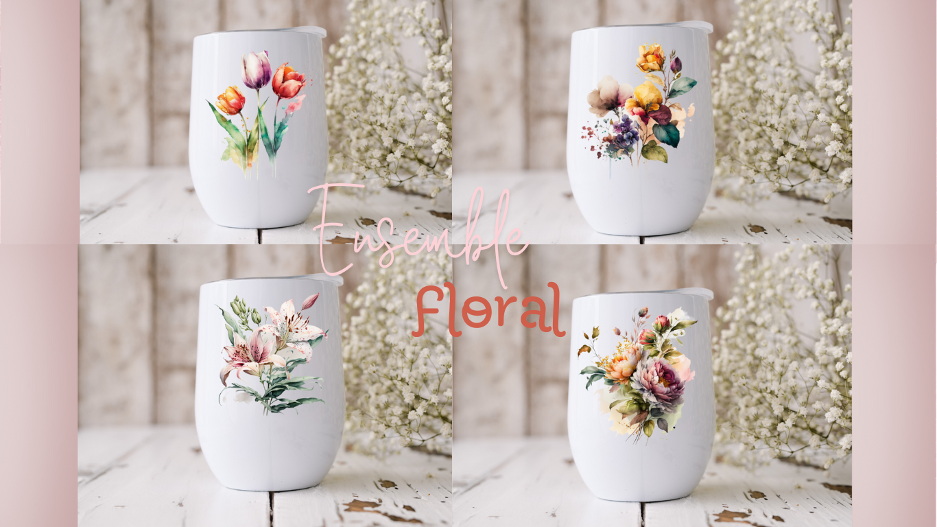 Ensemble de verre isotherme Floral