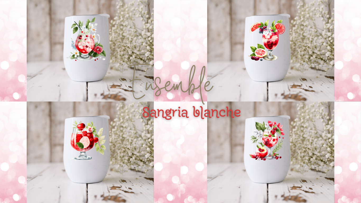 Ensemble de verre isotherme Sangria Blanche